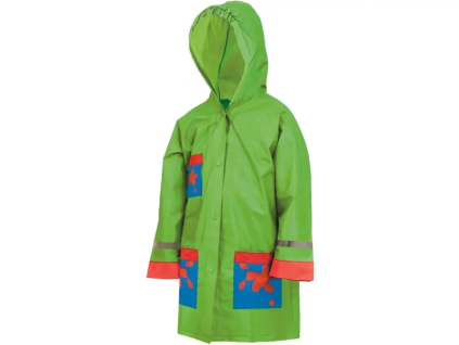 CANIS CXS FROGY pláštěnka dětská PVC - Zelená (Velikost 90)