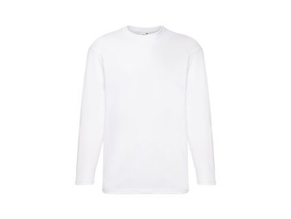 Fruit of the Loom 16.1038 Tričko pánské dlouhý rukáv bílá (Velikost 5XL)