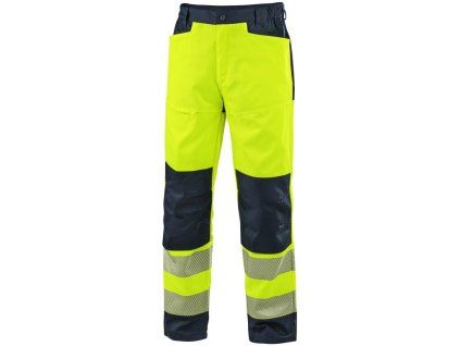 Kalhoty CXS HALIFAX, pánské, výstražné se síťovinou, žluto-modré (Velikost 46)