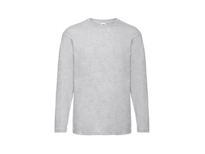 Fruit of the Loom 16.1038 Tričko pánské dlouhý rukáv Heather Grey (Velikost 5XL)