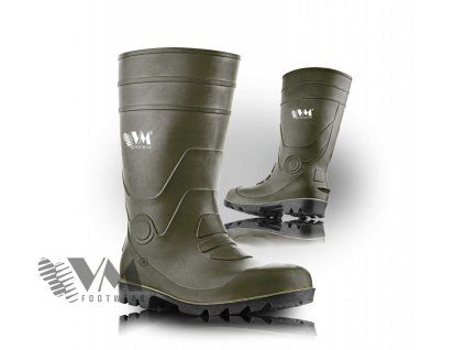 VM Footwear FUKUOKA holínky 1005-O4 pracovní zelené (Velikost 47 AKCE)