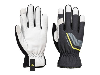 PortWest A775 - Kožené rukavice Stretch Utility černá (Velikost XXL)