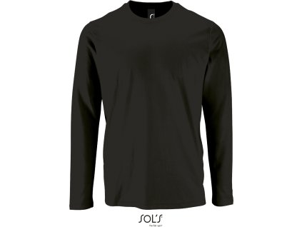 SOL'S 25.2074 – pánské tričko s dlouhým rukávem černá (Velikost 4XL)