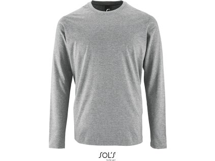 SOL'S 25.2074 – pánské tričko s dlouhým rukávem šedá (Velikost 4XL)