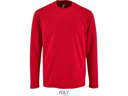 SOL'S 25.2074 – pánské tričko s dlouhým rukávem červená (Velikost 3XL)