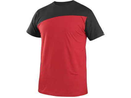 CANIS CXS OLSEN Pánské tričko krátký rukáv červená/černá (Velikost 5XL)