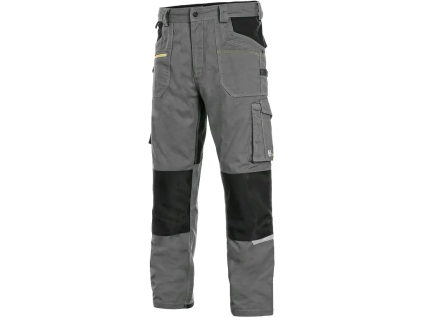CANIS CXS Kalhoty STRETCH pánské zkrácené 170 - 176 cm šedá/černá (Velikost 64)