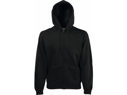 Fruit of the Loom 16.2062 Mikina s kapucí na zip černá (Velikost 5XL)
