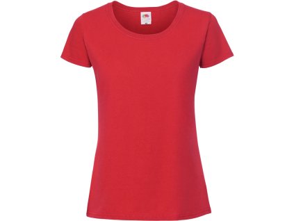 Fruit of the Loom 16.1424 Dámské tričko z těžké bavlny červená (Velikost XXL)