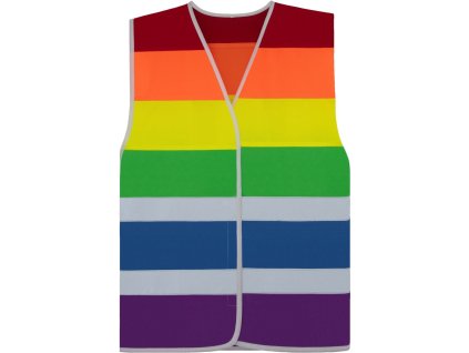 CottonClassics 76.KNAT Bezpečnostní vesta "Pride" duhová (Velikost L/XL)