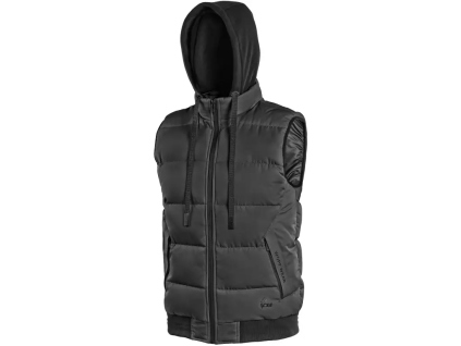 CANIS CXS RENO Pánská zimní vesta tmavě černá (Velikost 5XL)
