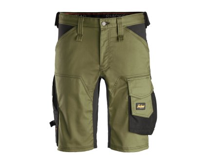 SNICKERS WORKWEAR AllroundWork Kraťasy stretch khaki (Velikost 64)