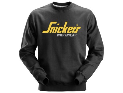 SNICKERS WORKWEAR Mikina classic s dlouhými rukávy černá (Velikost XXL)