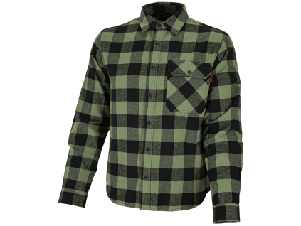 Flanelová košile BENNON PIPPO - khaki-černá (Velikost 4XL)