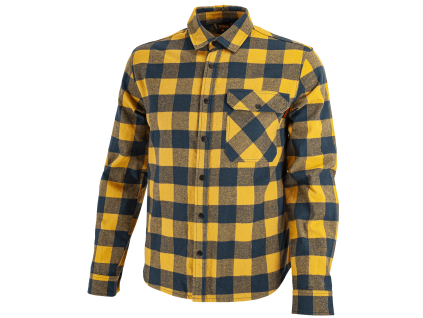 Flanelová košile BENNON PIPPO - okrově-modrá (Velikost 4XL)