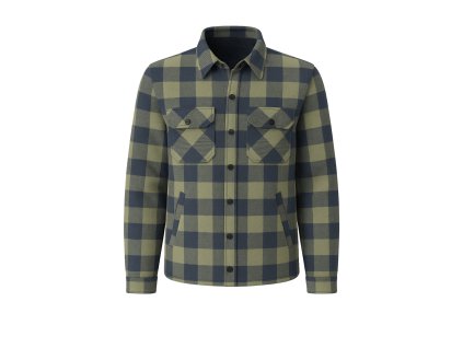 BENNON PIPPO Bunda khaki/modrá - flanelová bunda (Velikost 4XL)
