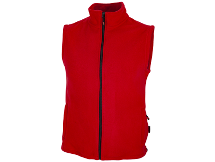 BENNON Fleecová vesta červená (Velikost 4XL)