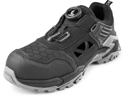 CANIS CXS PU TECH BOREX S1PS - Bezpečnostní pracovní polobotky černé (Velikost 48)