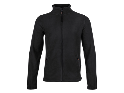 BENNON FLEECE SWEATSHIRT BLACK – Fleecová mikina na zip pánská černá (Velikost 7XL)