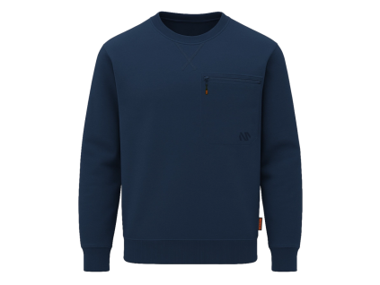 BENNON SELENA SWEATSHIRT BLUE - Pánská mikina bez kapuce modrá (Velikost 4XL)