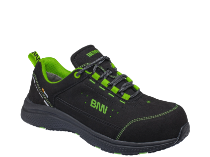 BENNON WIDEON S1PS ESD 4WIDE LOW - Pracovní boty S1PS extra široké - černo-zelené (Velikost 47)