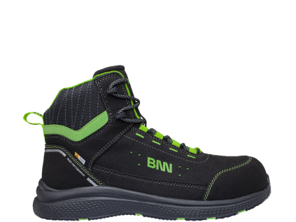 BENNON WIDEON S1PS ESD 4WIDE - Kotníkové pracovní boty extra široké - černo-zelené (Velikost 47)