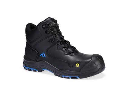 PORTWEST APEX MID BOOT ESD HRO SR SC FO FC18 - Kompozitní Kotníková obuv ESD S3S HRO - černo-modrá (Velikost 47)