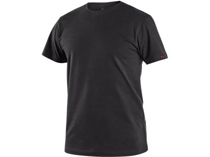 CANIS CXS NOLAN - Pánské bavlněné tričko s krátkým rukávem - černé (Velikost 5XL)
