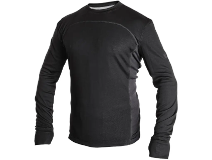 CANIS CXS COOLDRY - Pánské funkční tričko s dlouhým rukávem - černo-šedé (Velikost 3XL)