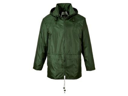 PORTWEST CLASSIC S440 - Nepromokavá lehká bunda do deště s kapucí - olivově zelená (Velikost 5XL)