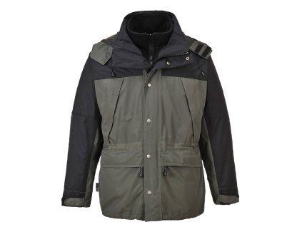 PORTWEST ORKNEY S532 - Nepromokavá prodyšná bunda 3v1 s odnímatelným fleecem - šedá (Velikost 4XL)