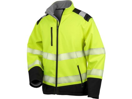 RESULT R476X - Pánská reflexní softshellová bunda Hi-Vis - žlutá (Velikost 4XL)