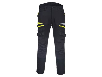 PORTWEST DX4 WORK DX449 - Zkrácené strečové slim fit montérky - černá (Velikost 42)