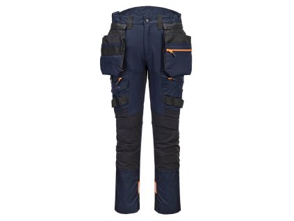 PORTWEST DX4 HOLSTER DX440 - Strečové slim fit montérky s odepínacími kapsami - tmavě modrá (Velikost 48)