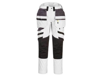 PORTWEST DX4 HOLSTER DX440 - Strečové slim fit montérky s odepínacími kapsami - bílo-šedá (Velikost 48)