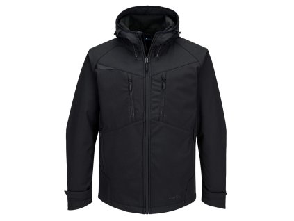 PORTWEST DX474 - Nepromokavá prodyšná softshellová bunda ripstop - celočerná (Velikost 6XL)