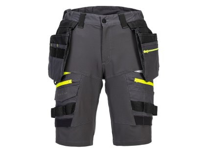PORTWEST DX4 HOLSTER DX444 - Strečové kraťasy ripstop - ocelově šedá (Velikost 46)