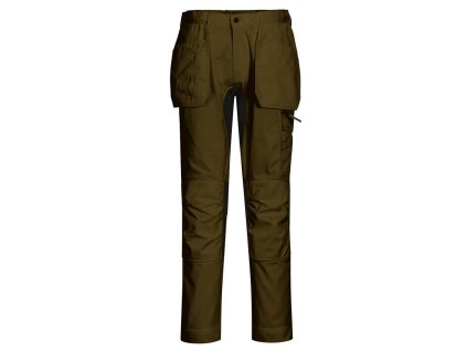 PORTWEST WX2 ECO HOLSTER CD883 - Strečové pracovní kalhoty - olivově zelená (Velikost 48)
