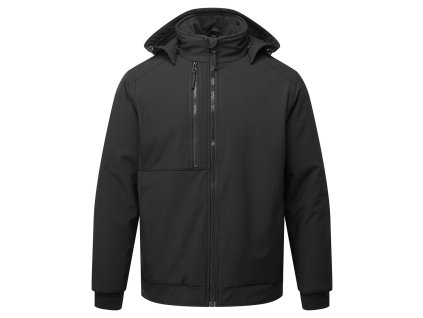 PORTWEST CD874 - Zateplená softshellová bunda s kapucí - černá (Velikost 6XL)