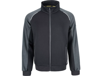 ČERVA MAX ECO STR - Pánská mikina na zip bez kapuce - černá (Velikost 5XL)