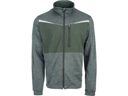 ČERVA STIRLING STRETCH - Pánská pracovní mikina / svetr na zip - zelená (Velikost 4XL)