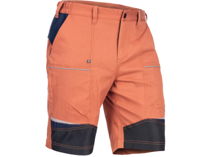 ČERVA STIRLING STRETCH - Pánské pracovní stretch šortky - oranžové (Velikost 68)