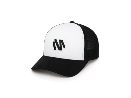 umbra cap black white ksiltovka cerno bila sitovana ze predu bennon