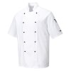 Portwest Rondon C734WHR Kent Chefs s krátkým rukávem bílá na knoflíky (Velikost XXXL)