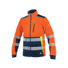 CANIS CXS BENSON pánská výstražná softshellová bunda oranžová/modrá (Velikost 3XL)