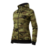 Malfini CAMO ZIPPER C20 dámská mikina maskáčová/zelená (Velikost XXL)