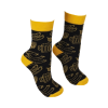 BENNONKY BEER SOCKS BLACK/YELLOW - Veselé bavlněné ponožky s pivním motivem - černo-žluté (Velikost 48)