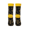 BENNONKY BEER SOCKS BLACK/YELLOW - Veselé bavlněné ponožky s pivním motivem - černo-žluté (Velikost 48)