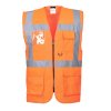 PORTWEST BERLIN S476 - Reflexní manažerská vesta - oranžová (Velikost 5XL)