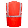 PORTWEST BERLIN S476 - Reflexní manažerská vesta - červená (Velikost 3XL)